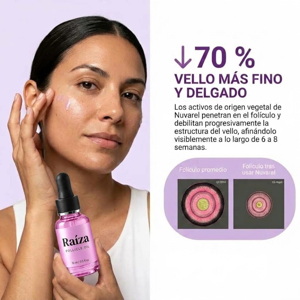 Raíza® - Reductor del crecimiento del vello de origen vegetal.